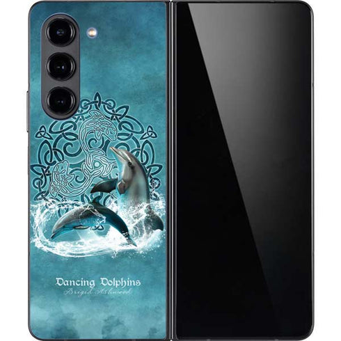 Dolphin Celtic Knot by Brigid Ashwood Galaxy Z Fold5 5G Skin